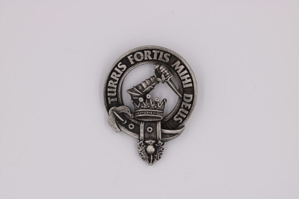 MacQuarrie Clan Crest Cap Badge - Grandfather Scottish